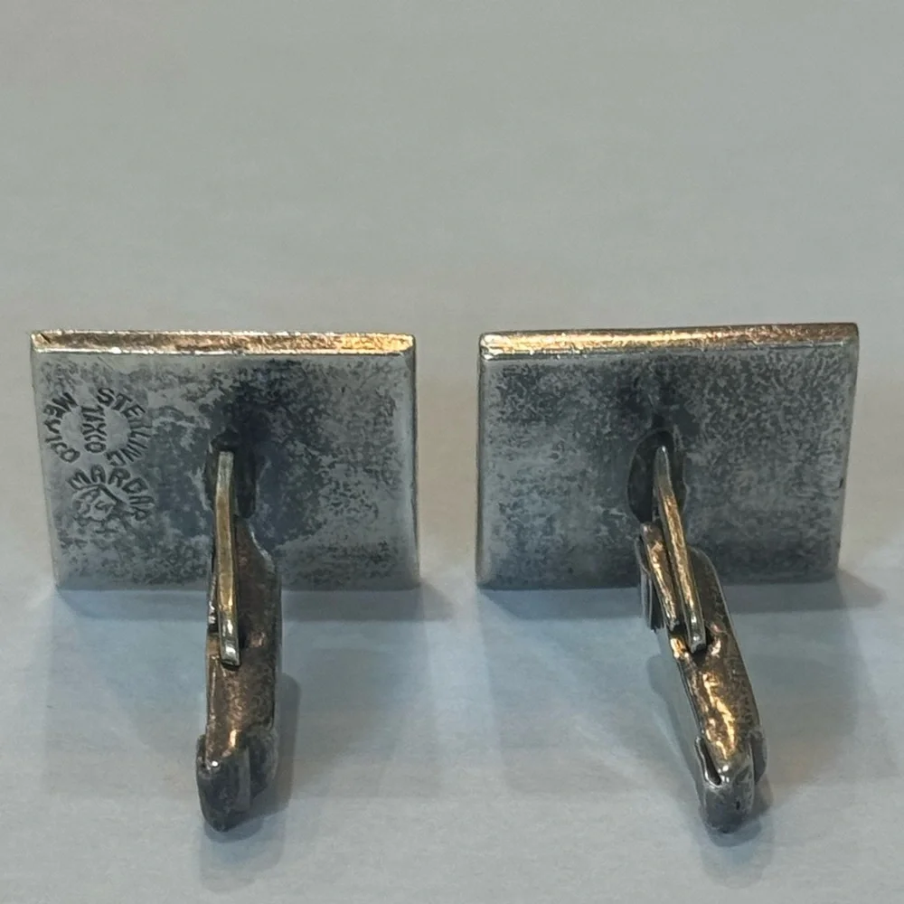 VINTAGE‎ Bullfighter Margarita Mexico Sterling Silver 925 Signed Cufflinks